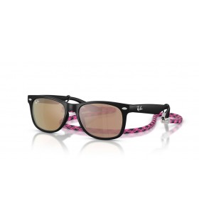 Ray-Ban RB9052S New Wayfarer Ã‰tÃ© Enfants Capsule S (47 - 15) avec de l'Orange et de lentilles de cadre Noir Lunettes de soleil