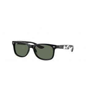 Ray-Ban RB9052S New Wayfarer Enfants Mickey S20 S (47 - 15) avec les lentilles Vertes et Noir frame Lunettes de soleil