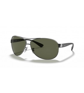 Ray-Ban RB3386 L (63 - 13) avec les lentilles Vertes et Silver frame Lunettes de soleil