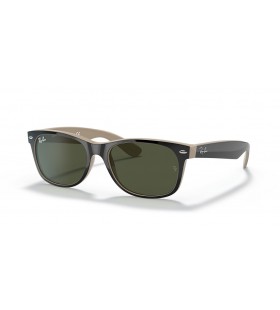 Ray-Ban RB2132 New Wayfarer Color Mix S (52 - 18) avec les lentilles Vertes et Noir frame Lunettes de soleil