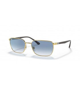 Ray-Ban RB3684 XL (58 - 18) avec le Bleu de lentilles et d'Or frame Lunettes de soleil