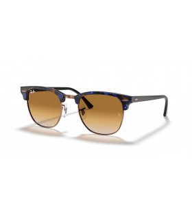 Ray-Ban RB3016 Clubmaster Fleck L (51 - 21) avec des lentilles Brunes et Brown frame Lunettes de soleil