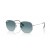 Ray-Ban RB3548N Hexagonal Plat de Lentilles M (51 - 21) avec des lentilles Grises et Silver frame Lunettes de soleil