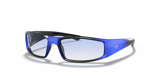 Ray-Ban RB4335 S (58 - 17) mit Blauen Gläsern und Schwarzem Rahmen, Sonnenbrillen