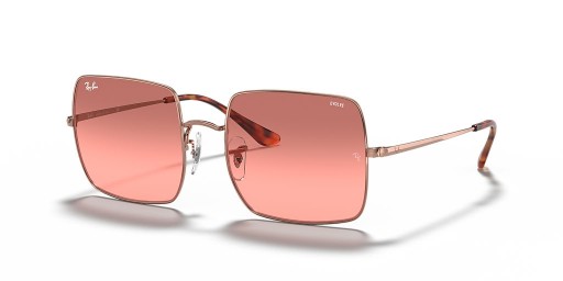 Ray-Ban RB1971 Square 1971 Classic L (54 - 19) mit Roten Linsen und Kupfer Rahmen Sonnenbrille