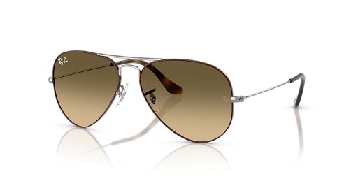 Ray-Ban RB3025 Aviator Large Metal XXL (62 - 14) mit Braunen Linsen und Braunem Rahmen Sonnenbrille