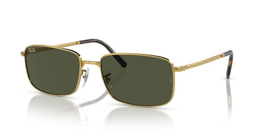 Ray-Ban RB3717 XL (57 - 18) mit Grünen Gläsern und Gold Rahmen Sonnenbrille