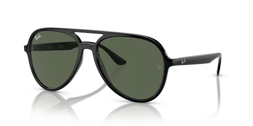 Ray-Ban RB4376 L (57 - 16) mit Grünen Gläsern und Schwarzem Rahmen, Sonnenbrillen