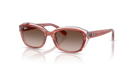 Ray-Ban RB9081S Kinder-S (48 - 17) mit Braunen Linsen und Rosa Rahmen Sonnenbrille