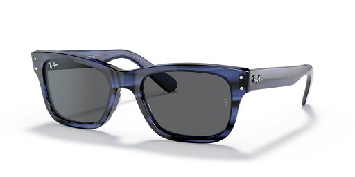 Ray-Ban RB2283 Burbank XL (55 - 20) mit Grauen Gläsern und Blau-Rahmen und Sonnenbrillen