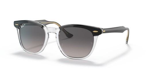 Ray-Ban RB2298 Hawkeye M (52 - 21) mit Grauen Gläsern und Schwarzem Rahmen, Sonnenbrillen