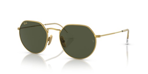 Ray-Ban RB8165 Jack Titan-M (53 - 20) mit Grünen Gläsern und Gold Rahmen Sonnenbrille
