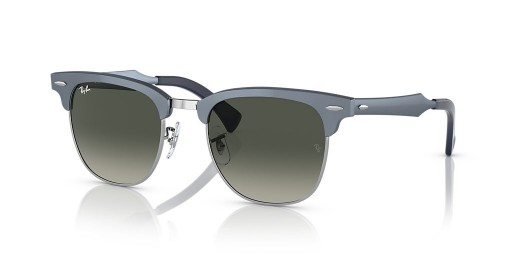 Ray-Ban RB3507 Clubmaster Aluminium L (51 - 21) mit Grauen Gläsern und Blau-Rahmen und Sonnenbrillen