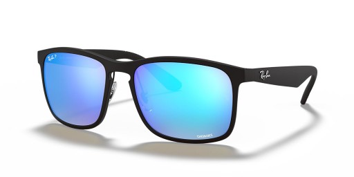Ray-Ban RB4264 Chromance XL (58 - 18) mit Blauen Gläsern und Schwarzem Rahmen, Sonnenbrillen