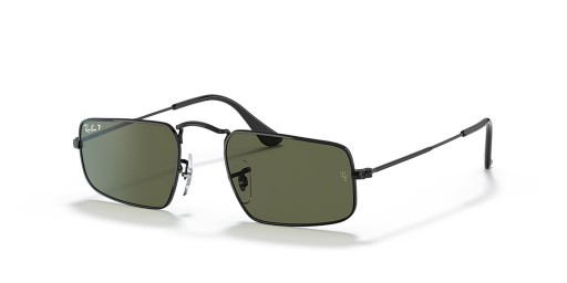 Ray-Ban RB3957 Julie S (49 - 20) mit Grünen Gläsern und Schwarzem Rahmen, Sonnenbrillen