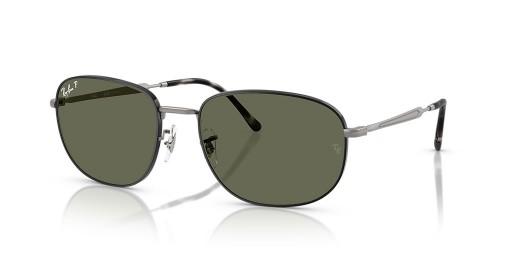 Ray-Ban RB3754 XXL (60 - 19) mit Grünen Gläsern und Schwarzem Rahmen, Sonnenbrillen