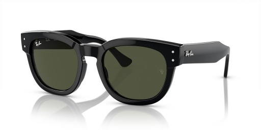 Ray-Ban RB0298S Mega Hawkeye L (53 - 21) mit Grünen Gläsern und Schwarzem Rahmen, Sonnenbrillen