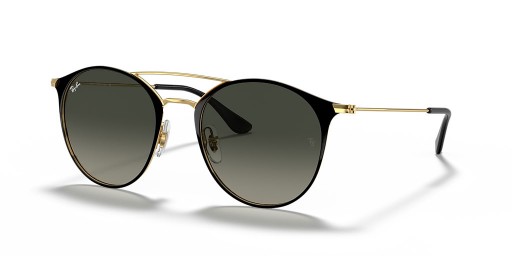 Ray-Ban RB3546 XL (52 - 20) mit Grauen Gläsern und Schwarzem Rahmen, Sonnenbrillen