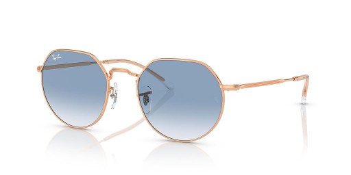 Ray-Ban RB3565 Jack L (53 - 20) mit Blauen Gläsern und Rosa Rahmen Sonnenbrille