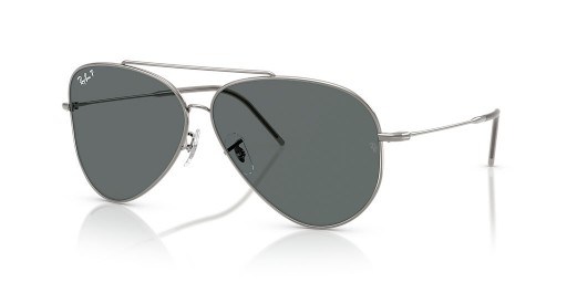 Ray-Ban RBR0101S Aviator Reverse L (59 - 11) mit Grauen Linsen und Silber-Rahmen-Sonnenbrille