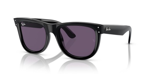 Ray-Ban RBR0502S Wayfarer Reverse-S (50 - 22) mit Violetten Gläsern und Schwarzem Rahmen, Sonnenbrillen
