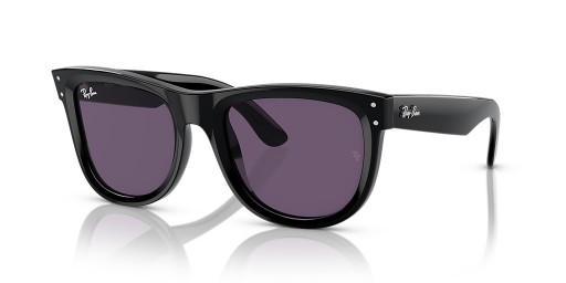 Ray-Ban RBR0502SF Wayfarer Reverse M (53 - 20) mit Violetten Gläsern und Schwarzem Rahmen, Sonnenbrillen