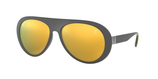 Ray-Ban RB4310M Scuderia Ferrari-Kollektion L (58 - 16) mit Gold-Objektive und Grauen Rahmen Sonnenbrille
