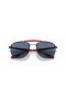 Ray-Ban RB3662M Scuderia Ferrari Collection XL (59 - 17) mit Blauen Gläsern und Silber-Rahmen-Sonnenbrille