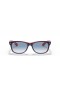 Ray-Ban RB2132 New Wayfarer Color Mix S (52 - 18) mit Blauen Gläsern und Blau-Rahmen und Sonnenbrillen