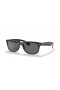 Ray-Ban RB2132 New Wayfarer Classic S (52 - 18) mit Grünen Gläsern und Schwarzem Rahmen, Sonnenbrillen