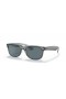 Ray-Ban RB2132F New Wayfarer Classic M (55 - 18) mit Blauen Gläsern und Grauen Rahmen Sonnenbrille