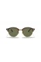 Ray-Ban RB4246 Clubround Classic M (51 - 19) mit Grünen Gläsern und Tortoise frame Sonnenbrillen