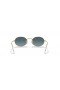 Ray-Ban Oval RB3547 Metall XL (54 - 21) mit Blauen Gläsern und Gold Rahmen Sonnenbrille