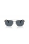 Ray-Ban RB3751 L (58 - 17) mit Blauen Gläsern und Silber-Rahmen-Sonnenbrille