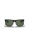 Ray-Ban RB4165 Justin Classic S (54 - 16) mit Grünen Gläsern und Schwarzem Rahmen, Sonnenbrillen