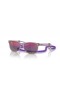 Ray-Ban RB9052S New Wayfarer Kids S (47 - 15) mit Blauen Gläsern und VIOLETTE Rahmen Sonnenbrille