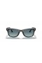 Ray-Ban RB2140 Original Wayfarer Bicolor L (50 - 22) mit Blauen Gläsern und Schwarzem Rahmen, Sonnenbrillen