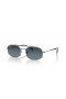 Ray-Ban RB3719 M (51 - 20) mit Blauen Gläsern und Silber-Rahmen-Sonnenbrille