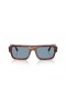 Ray-Ban RB4454 Lukas Bio-Basierten L (53 - 20) mit Blauen Gläsern und Braun Rahmen Sonnenbrille