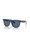 Ray-Ban RBR0502S Wayfarer Reverse-S (50 - 22) mit Blauen Gläsern und Blau-Rahmen und Sonnenbrillen