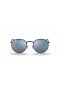 Ray-Ban RB3637 Neue Runde XXS (47 - 21) mit Blauen Gläsern und Schwarzem Rahmen, Sonnenbrillen