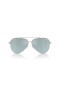 Ray-Ban RBR0101S Lenny Kravitz X Aviator Reverse L (59 - 11) mit Silbernen Gläsern und Silber-Rahmen-Sonnenbrille