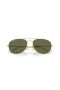 Ray-Ban RB3735 Bain-Bridge-XXL (60 - 17) mit Grünen Gläsern und Gold Rahmen Sonnenbrille
