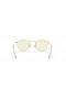Ray-Ban RB3447 Round-Blue-Light Clear Weiterentwickeln S (50 - 21) mit Transparenten Linsen und Gold Rahmen Sonnenbrille