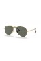 Ray-Ban RB8125M Aviator Titanium XL (58 - 14) mit Grünen Gläsern und Gold Rahmen Sonnenbrille