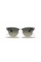 Ray-Ban RB3716 Clubmaster Metal L (51 - 21) mit Grauen Gläsern und Schwarzem Rahmen, Sonnenbrillen
