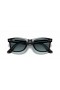 Ray-Ban RB2140 Original Wayfarer Bicolor L (50 - 22) mit Blauen Gläsern und Schwarzem Rahmen, Sonnenbrillen