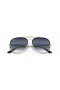 Ray-Ban RB3584N Blaze Aviator XL (61 - 13) mit Blauen Gläsern und Gold Rahmen Sonnenbrille