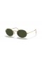 Ray-Ban Oval RB3547 Metall XL (54 - 21) mit Grünen Gläsern und Gold Rahmen Sonnenbrille