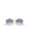Ray-Ban RB3447 Round Metal XS (47 - 21) mit Blauen Gläsern und Rosa Rahmen Sonnenbrille